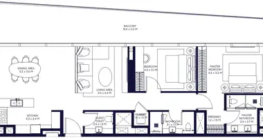 Appartement 2 chambres dans Doubaï, Émirats arabes unis