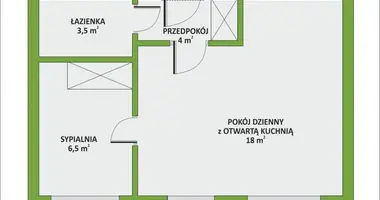 Apartamento 2 habitaciones en Varsovia, Polonia