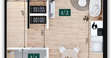 2 room apartment in Klepacze, Poland