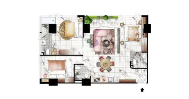 Condo 3 bedrooms in Sangkat Boeng Keng Kang Ti Pir, Cambodia