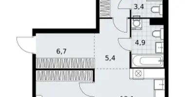Mieszkanie 3 pokoi w Kommunarka, Rosja