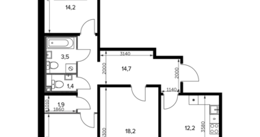 Appartement 3 chambres dans Leninsky District, Russie