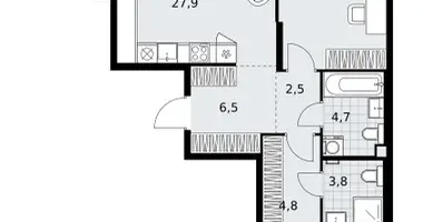 Квартира 2 комнаты в район Коммунарка, Россия