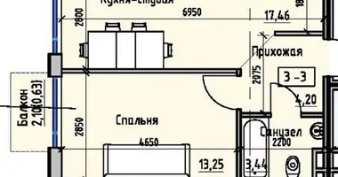 Mieszkanie 1 pokój w Odessa, Ukraina