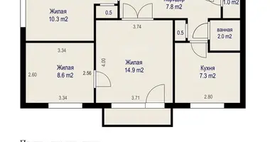 3 room apartment in Minsk, Belarus