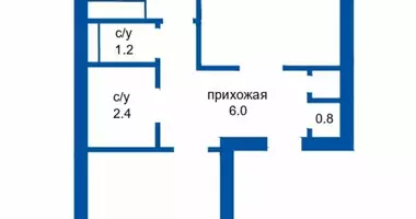 2 room apartment in Losnica, Belarus