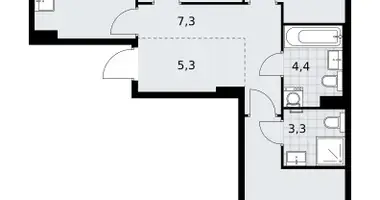3 room apartment in Kommunarka, Russia