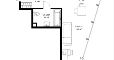 Appartement 1 chambre dans Moscou, Russie