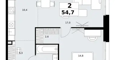 Квартира 2 комнаты в район Коммунарка, Россия