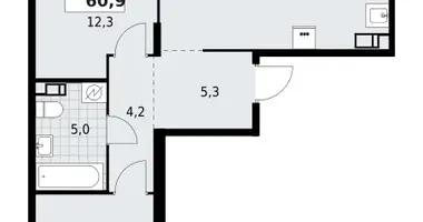 Wohnung 2 zimmer in Krasnoje Selo, Russland