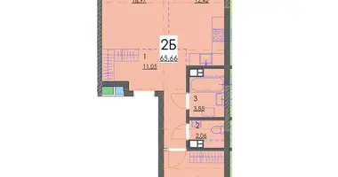 Wohnung 2 zimmer in Minsk, Belarus