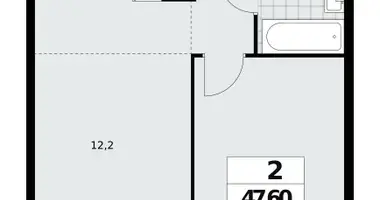 Mieszkanie 2 pokoi w Moskwa, Rosja