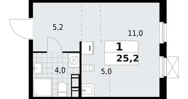 Wohnung 1 zimmer in Wsewoloschsk, Russland
