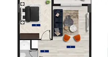 Apartamento 2 habitaciones en Alanya, Turquía
