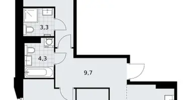3 room apartment in Troitsk, Russia