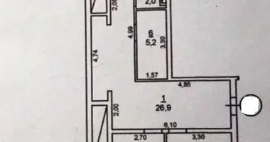 Apartamento 2 habitaciones en Odesa, Ucrania