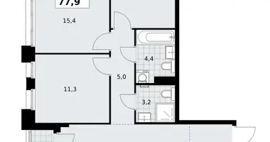 Apartamento 3 habitaciones en Kommunarka, Rusia