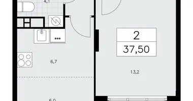 Квартира 2 комнаты в район Коммунарка, Россия