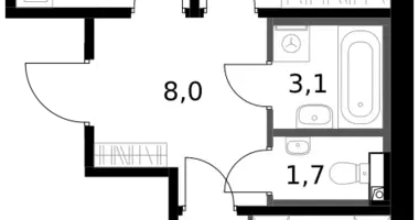 Apartamento 2 habitaciones en Leninsky District, Rusia