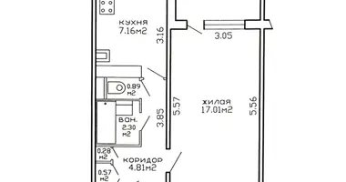 Mieszkanie 1 pokój w Mińsk, Białoruś