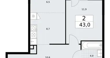 2 room apartment in Vnukovo, Russia
