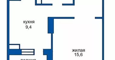 Apartamento 1 habitación en Barysaw District, Bielorrusia