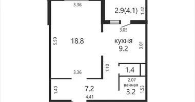 1 bedroom apartment in Fanipal, Belarus