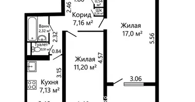 2 bedroom apartment in Minsk, Belarus