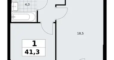 Apartamento 1 habitación en Kommunarka, Rusia