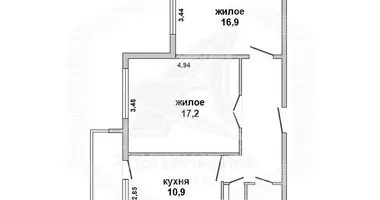 Apartamento 2 habitaciones en Muchaviecki sielski Saviet, Belarús