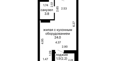 1 bedroom apartment in Minsk, Belarus