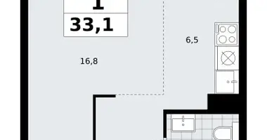 Apartamento 1 habitación en Troitsk, Rusia