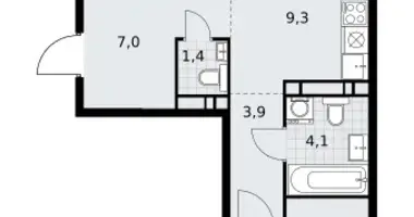 3 room apartment in Vnukovo, Russia