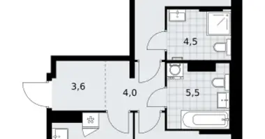 Квартира 2 комнаты в район Коммунарка, Россия