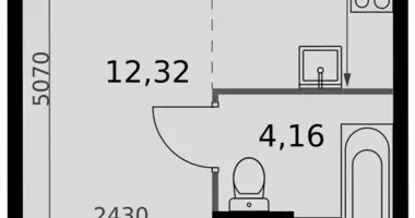 Kawalerka 1 pokój w Moskwa, Rosja