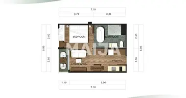 Apartamento 2 habitaciones en Karon, Tailandia