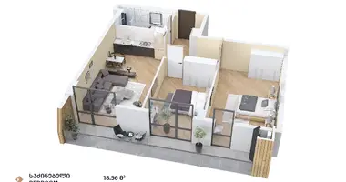Mieszkanie 3 pokoi w Tbilisi, Gruzja