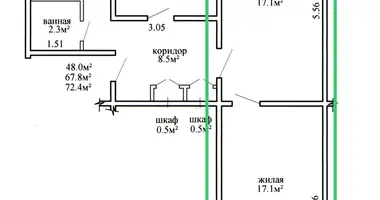 Квартира 3 комнаты в Минск, Беларусь