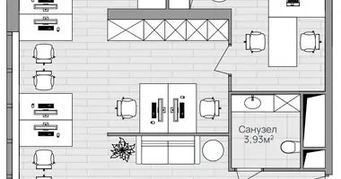 Pomieszczenie biurowe 62 m² w Lubiercy, Rosja