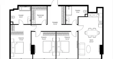 3 room apartment in Moscow, Russia