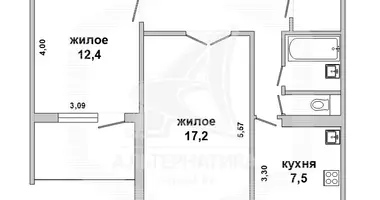 Wohnung 2 zimmer in Muchaviecki sielski Saviet, Belarus