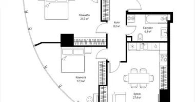Квартира 2 комнаты в Москва, Россия
