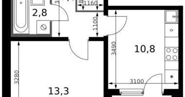 Wohnung 1 zimmer in Leninsky District, Russland