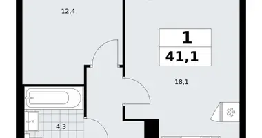 Mieszkanie 1 pokój w Kommunarka, Rosja