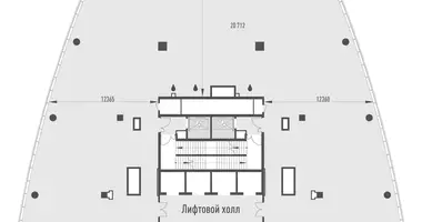 Büro 1 728 m² in Moskau, Russland