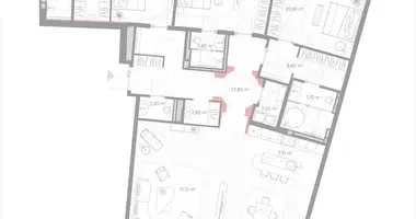 Mieszkanie 3 pokoi w Moskwa, Rosja