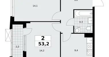 Квартира 2 комнаты в район Коммунарка, Россия