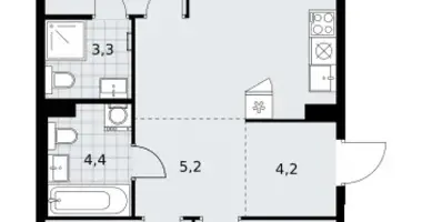 Wohnung 3 zimmer in Kommunarka, Russland