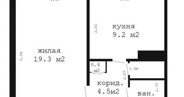1 room apartment in Zhabinka, Belarus