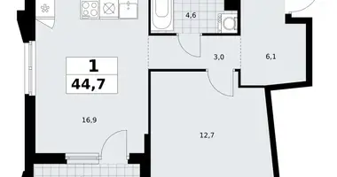 Appartement 1 chambre dans Troïtsk, Russie